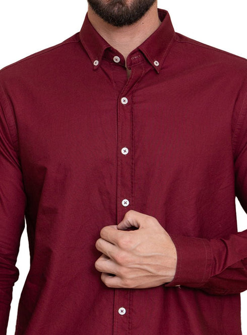 Brick Red Oxford Shirt - Khotwh