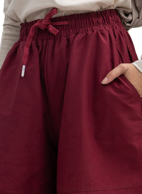 Brick Red P - Tiered Pants - Khotwh