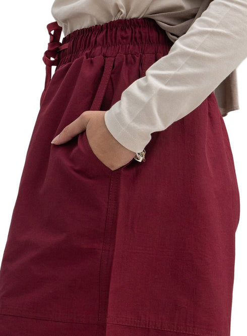 Brick Red P - Tiered Pants - Khotwh