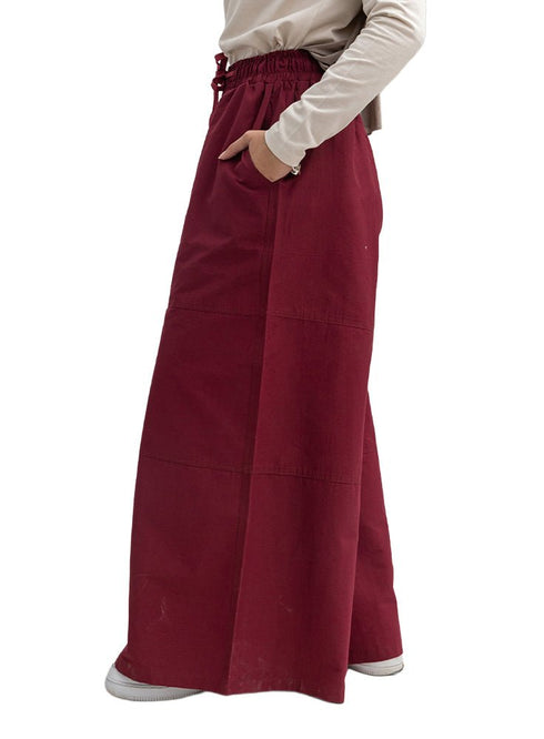 Brick Red P - Tiered Pants - Khotwh