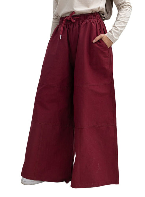 Brick Red P - Tiered Pants - Khotwh