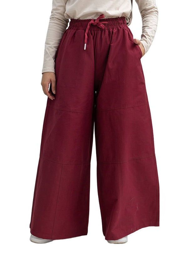 Brick Red P - Tiered Pants - Khotwh