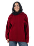 Brick Red plexus Hoodie Pullover - Khotwh