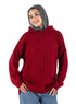 Brick Red plexus Hoodie Pullover - Khotwh