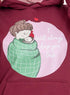 Brick Red Printed - HoodieV Design 62 - Khotwh