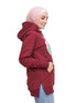 Brick Red Printed - HoodieV Design 62 - Khotwh