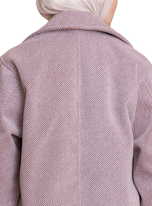 Brick Red RD - Short Jacquard Jacket - Khotwh
