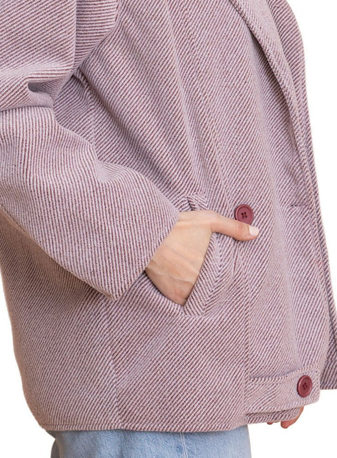 Brick Red RD - Short Jacquard Jacket - Khotwh