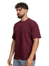Brick Red Squares O.S Round T-Shirt - Khotwh