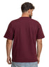 Brick Red Squares O.S Round T-Shirt - Khotwh