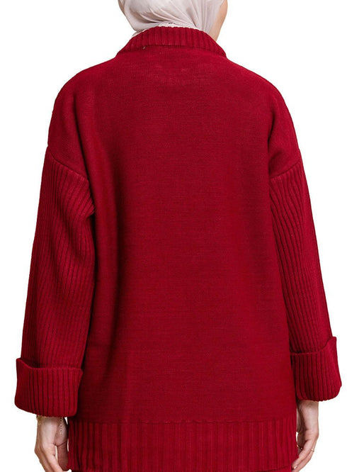 Brick Red Upside Sleeve Plexus Suit - Khotwh