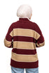 Brick Red W - Striped Pullover - Khotwh