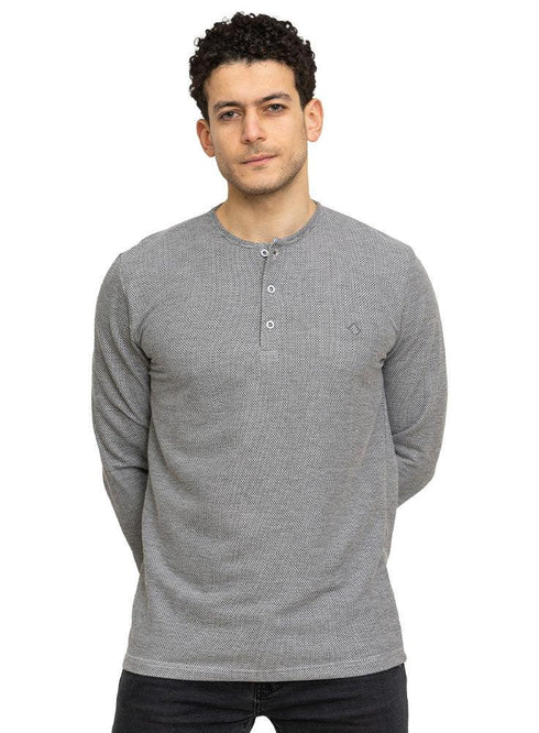 Brick Wall - Black Henley - Khotwh