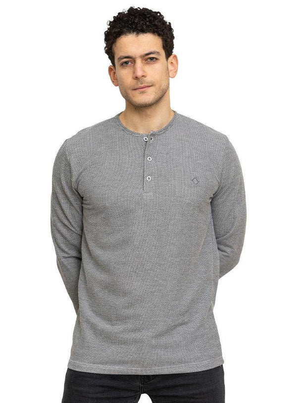 Brick Wall - Black Henley - Khotwh