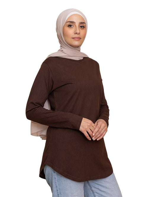 Brown Cur.Long - Sleeve - Khotwh