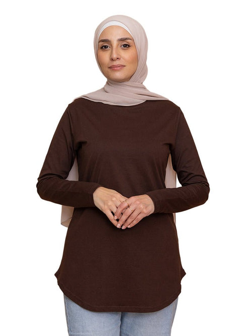 Brown Cur.Long - Sleeve - Khotwh