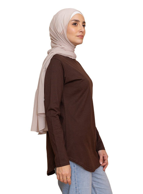 Brown Cur.Long - Sleeve - Khotwh