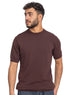 Brown Design 1151Knit Round T-Shirt - Khotwh