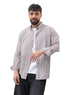 Brown - Design 2 Striped Linen Shirt - Khotwh