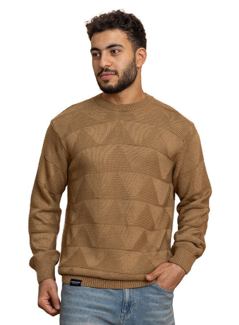 Brown Design 2433 Round Pullover - Khotwh