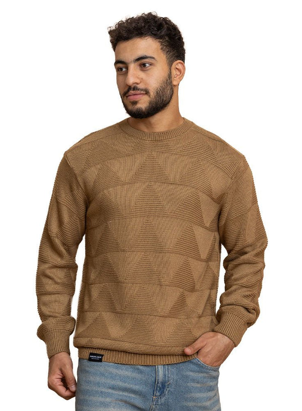 Brown Design 2433 Round Pullover - Khotwh