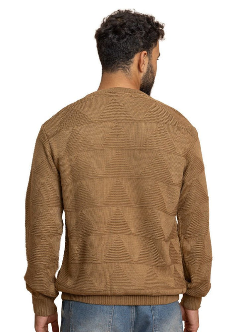 Brown Design 2433 Round Pullover - Khotwh