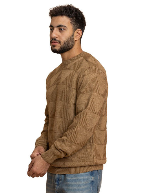 Brown Design 2433 Round Pullover - Khotwh