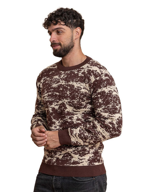 Brown Design 2468 Round Pullover - Khotwh