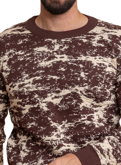 Brown Design 2468 Round Pullover - Khotwh
