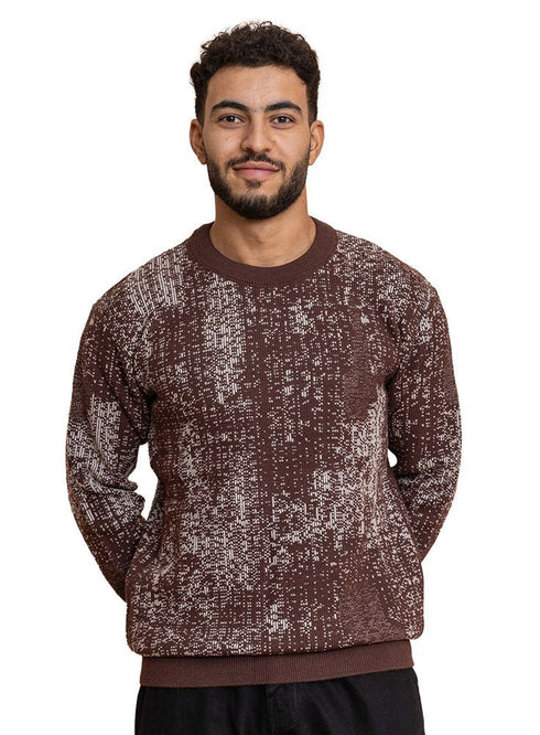 Brown Design 2479 Round Pullover - Khotwh