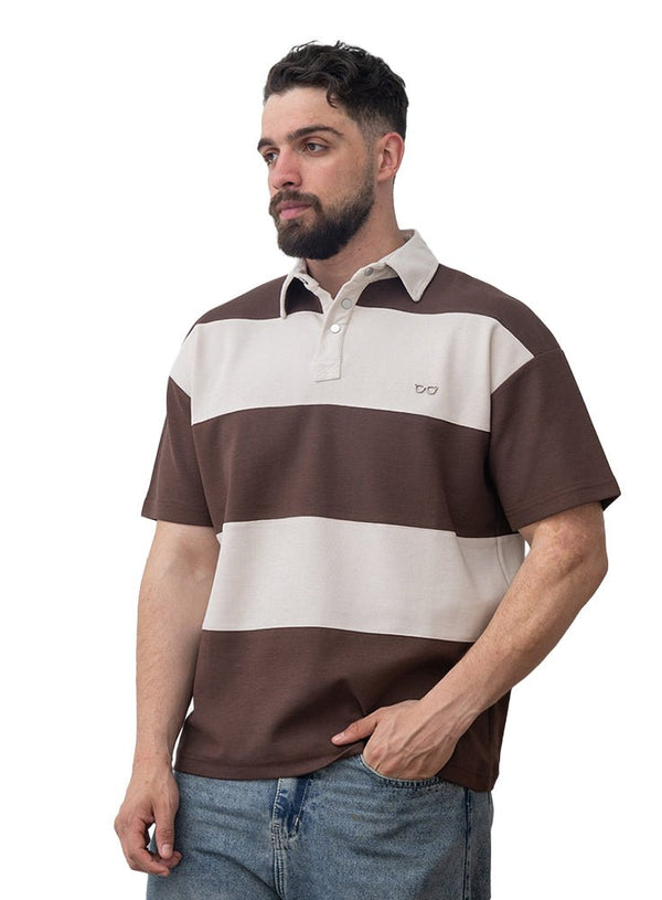 Brown Design 3008 NF - Polo Neck T-Shirt - Khotwh