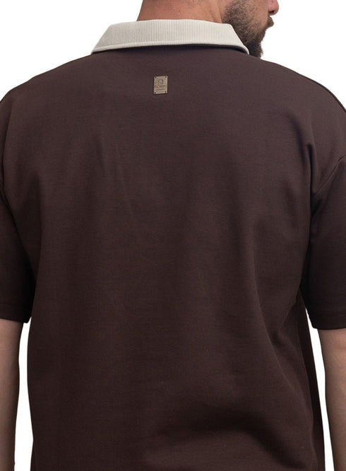 Brown Design 3011 NF - Polo Neck T-Shirt - Khotwh