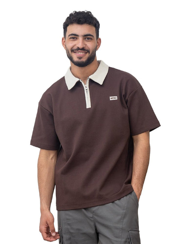 Brown Design 3011 NF - Polo Neck T-Shirt - Khotwh