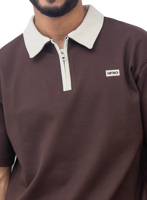 Brown Design 3011 NF - Polo Neck T-Shirt - Khotwh