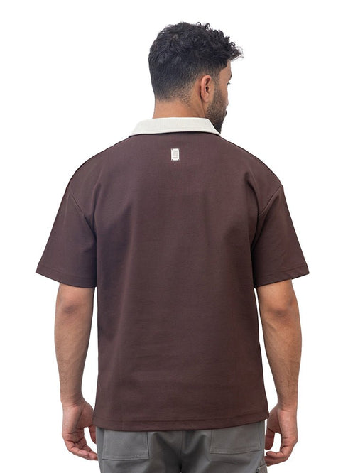 Brown Design 3011 NF - Polo Neck T-Shirt - Khotwh