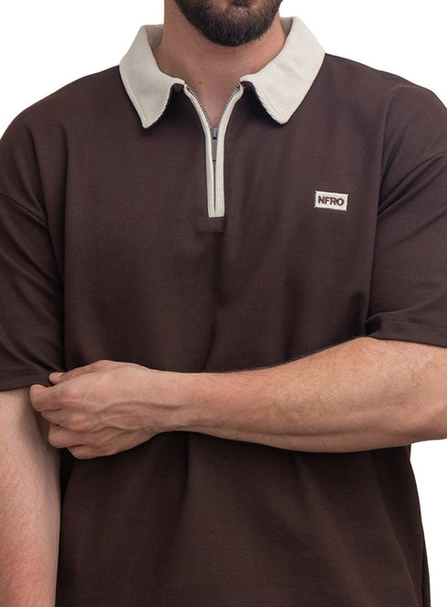 Brown Design 3011 NF - Polo Neck T-Shirt - Khotwh