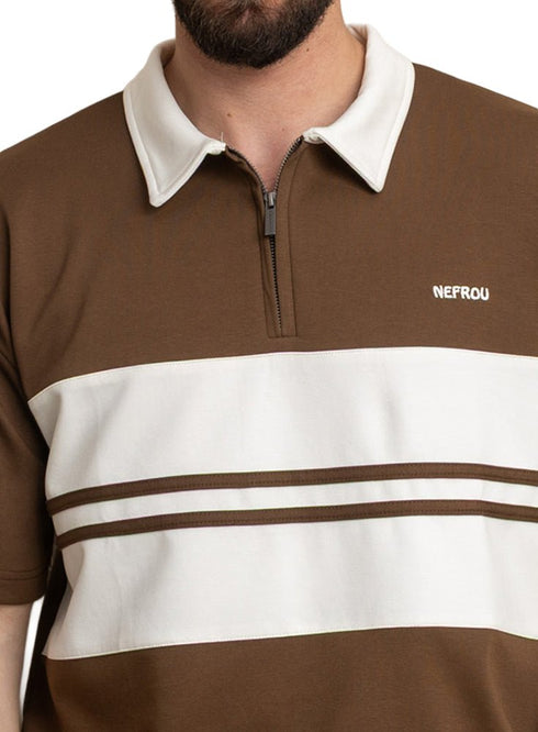 Brown Design 3020 NF - Polo Neck T-Shirt - Khotwh