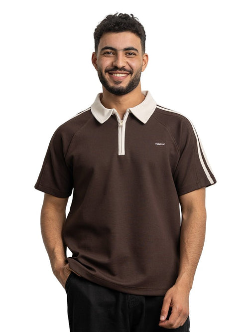 Brown Design 3024 NF - Polo Neck T-Shirt - Khotwh