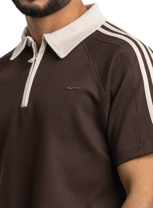 Brown Design 3024 NF - Polo Neck T-Shirt - Khotwh