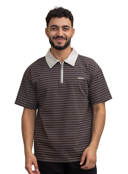 Brown Design 3047 NF - Polo Neck T-Shirt - Khotwh