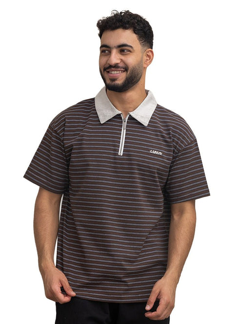 Brown Design 3047 NF - Polo Neck T-Shirt - Khotwh