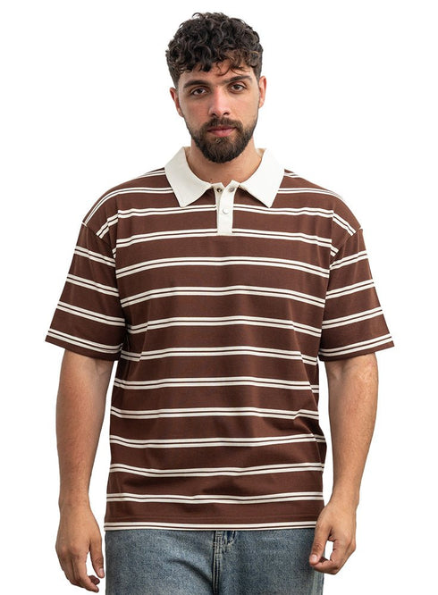 Brown Design 3056 NF-Polo Neck T-Shirt - Khotwh