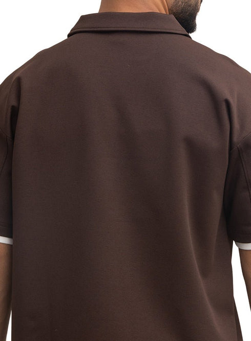 Brown Design 3068 NF - Polo Neck T-Shirt - Khotwh