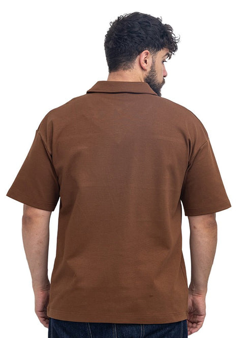 Brown Design 3081 NF-Polo Neck T-Shirt - Khotwh