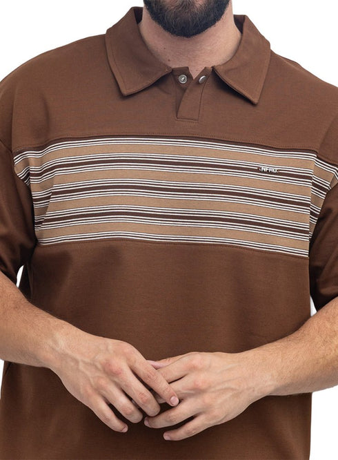 Brown Design 3081 NF-Polo Neck T-Shirt - Khotwh