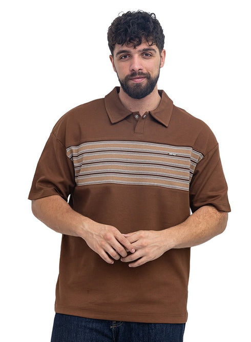 Brown Design 3081 NF-Polo Neck T-Shirt - Khotwh