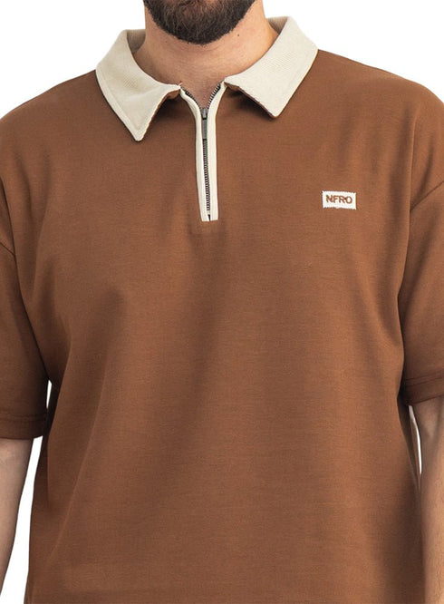 Brown Design 3082 NF-Polo Neck T-Shirt - Khotwh