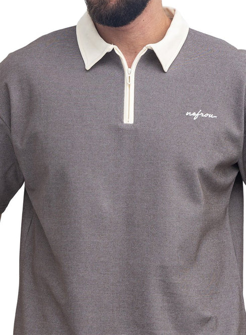 Brown Design 3095 NF-Polo Neck T-Shirt - Khotwh