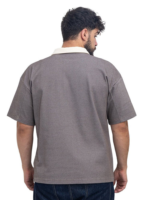 Brown Design 3095 NF-Polo Neck T-Shirt - Khotwh