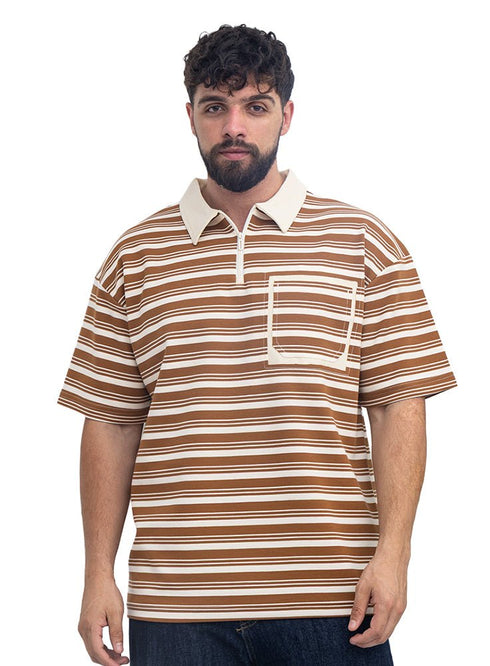 Brown Design 3097 NF-Polo Neck T-Shirt - Khotwh